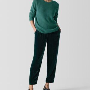 NWT Eileen Fisher Pine Velvet Tapered Ankle Pants